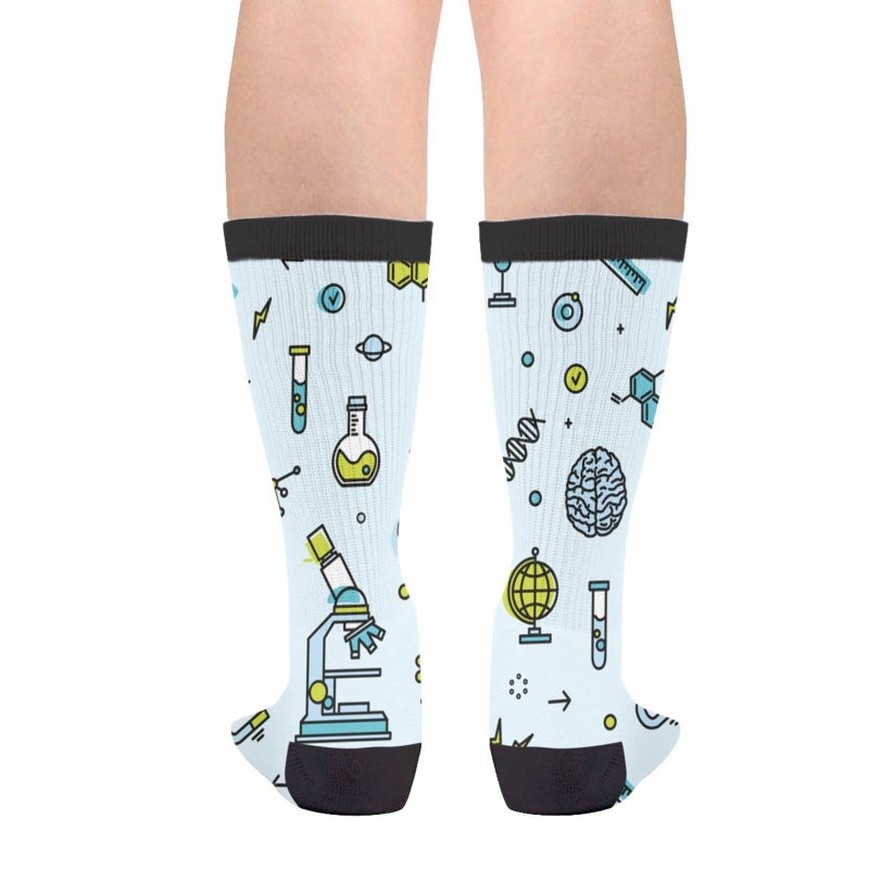 YISHOW Scientific Laboratory Unisex Novelty Crew Socks Casual Funny Crazy Dress Socks Gift - Image 2